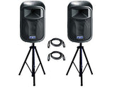 2x FBT J8A J Series 8" Aktivlautsprecher (Schwarz) inkl. Ständer und Kabel